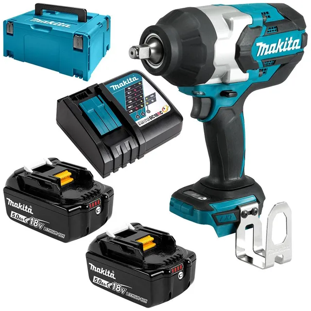 Makita DTW1002RTJ Máy siết bu lông dùng pin(12.7mm/bl) (kèm 02 pin 5.0 + sạc nhanh)
