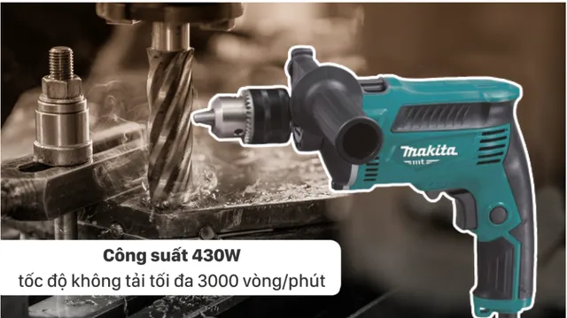Makita M8103KX2B Máy khoan búa(13mm)(26 cái phụ  kiện)