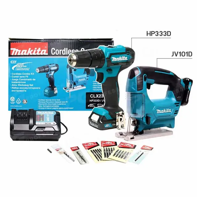 Makita CLX230X1 Bộ sản phẩm(hp333d+jv101d+bl1016*2+