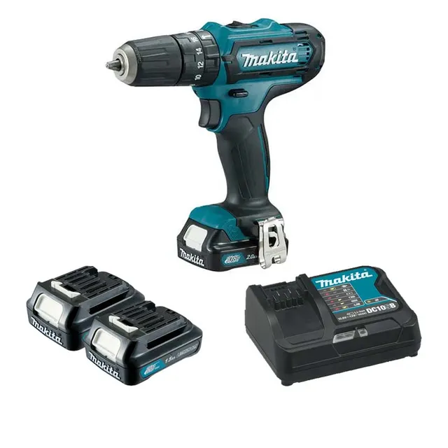 Máy khoan búa, vặn vít dùng pin HP333DSYE (12V) (Sạc nhanh(DC10SB), 2 pin 1.5Ah(BL1016))