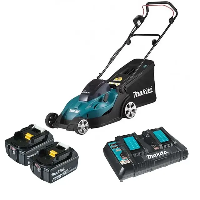 Makita DLM431PT2 Máy cắt cỏ đẩy dùng pin(430mm)(18vx2) (kèm 02 pin 5.0 + sạc nhanh)