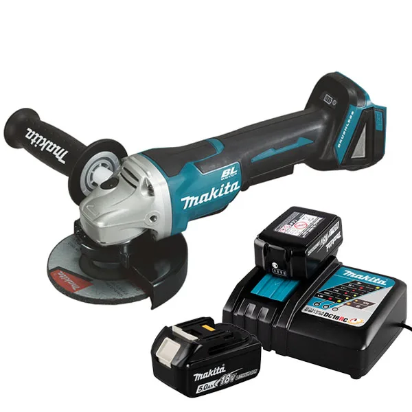 Makita DGA408RTJ1 Máy mài góc dùng pin(100mm)(kèm 02 pin 5.0 + sạc nhanh)